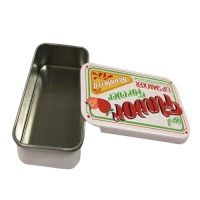 New Design Empty Rectangle Mint Candy Sliding Tin Box Packaging Small Custom Wholesale Metal Tin Can/Case/Boxs