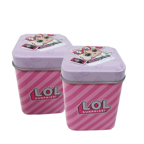 Wholesale Customize Cute Pattern Square Airtight Metal Tin Canister Printing Tin Box Tea Coffee Cookie Gift Packing Box