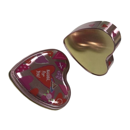 New Wedding Gift Heart Shaped Tin Box Packaging Metal Tin Box Chocolate Candy Tin Can