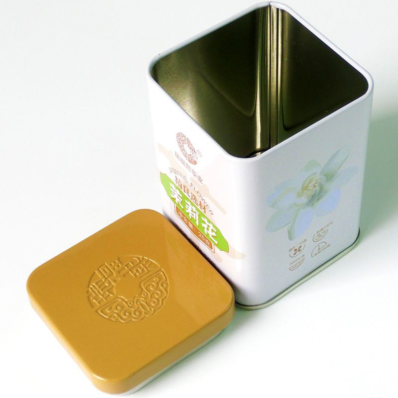 Metal Square Tin Box Container for Tea Coffee Sugar Chocolate Spices Gift and Crafts Custom Popular Packaging Tin Box